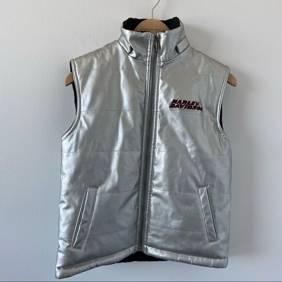 HARLEY Davidson reversible silver vest - Picture 5 of 11